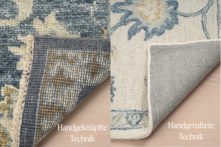 Handgeknüpft vs. Handgetuftet