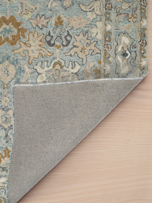 Aalam Hand-tufted Wool Persian Rug - Blue