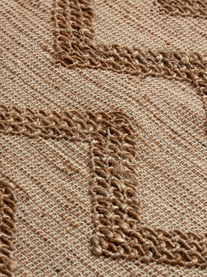 Jesse Hand-woven Jute Striped Rug - Beige