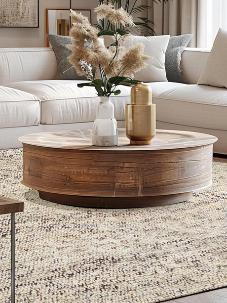 Harlene handgewebter Woll-Jute-Teppich