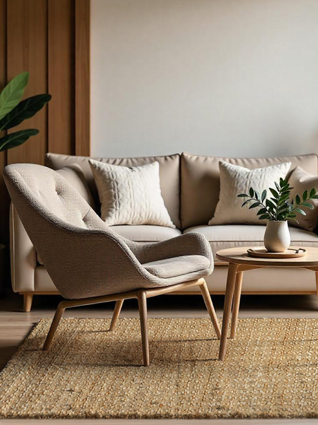 Sutton handgewebter Woll-Jute-Teppich