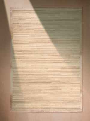 Ailany Hand-tufted Wool Striped Rug - Beige