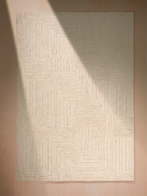 Eloise Hand-tufted Wool Geometric Rug - Beige