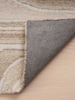 Solene Hand-tufted Wool Geometric Rug - Beige