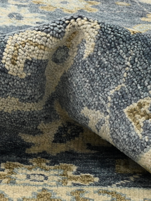 Bloomville Hand-knotted Wool Persian Rug - Blue