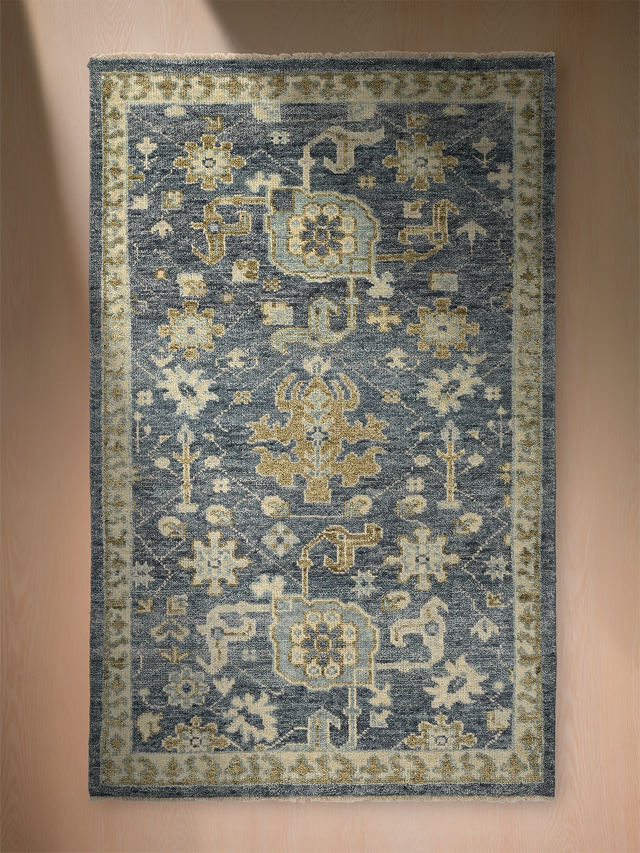 Bloomville handgeknüpfter Wollteppich