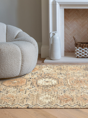 Ruh Hand-woven Jute Kilim Rug - Beige
