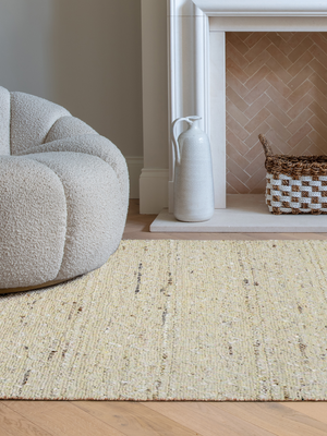 Tahira Hand-woven Wool Rug - Beige