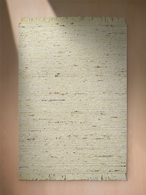 Tahira Hand-woven Wool Rug - Beige