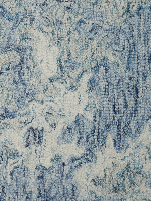 Shireen Hand-tufted Wool Abstract Rug - Blue