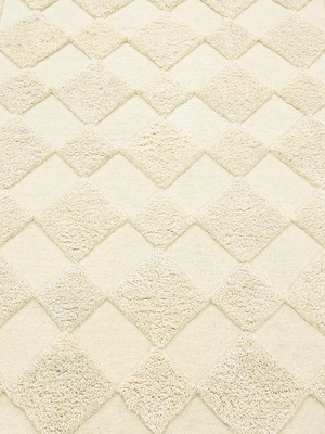 Zeba Hand-tufted Wool Geometric Rug - Ivory