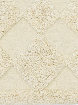 Zeba Hand-tufted Wool Geometric Rug - Ivory