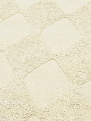 Naya Hand-tufted Ivory Wool Geometric Rug - Ivory