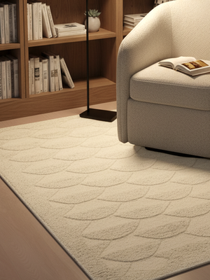 Lyla Hand-tufted Wool Geometric Rug - Ivory