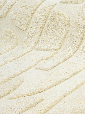 Sally Hand-tufted Wool Geometric Rug - Ivory