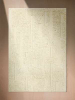 Myla Hand-tufted Wool Geometric Rug - Ivory