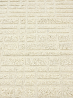 Lara Hand-tufted Wool Geometric Rug - Ivory