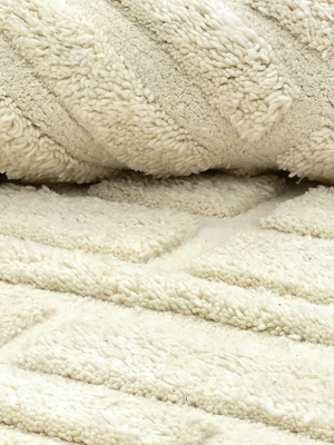 Lara Hand-tufted Wool Geometric Rug - Ivory