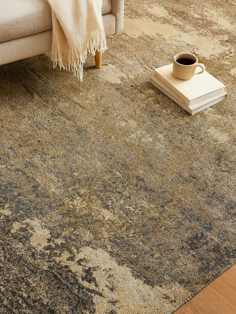 Bianca Handgeknüpfter Teppich aus Wolle und Bambusseide