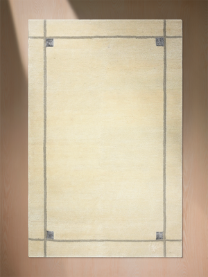 Alinaa Hand-knotted Wool Rug - Ivory