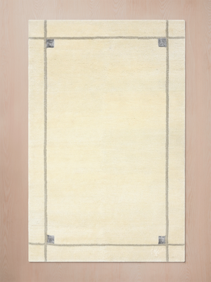 Alinaa Hand-knotted Wool Rug - Ivory