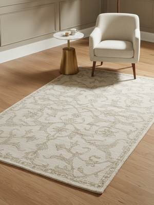 Reza Hand-tufted Wool Persian Rug - Beige