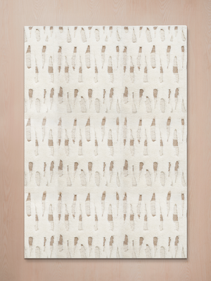 Icaria Hand-knotted Wool Abstract Rug - Off-White