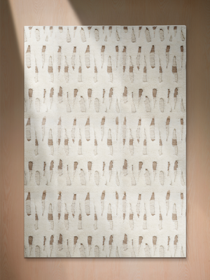 Icaria Hand-knotted Wool Abstract Rug - Off-White