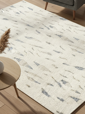 Kaelis Hand-knotted Wool Abstract Rug - Off-White
