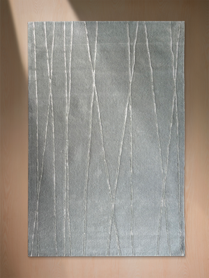 Vayen Hand-tufted Wool & Tencel Abstract Rug - Light Grey