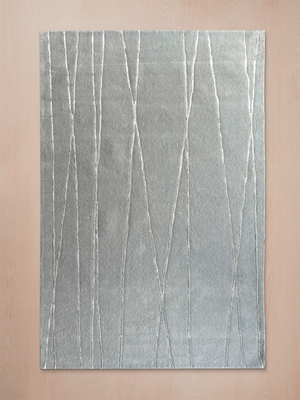 Vayen Hand-tufted Wool & Tencel Abstract Rug - Light Grey