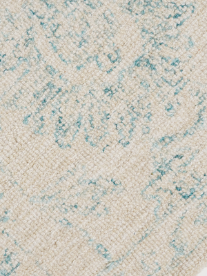 Tulip Hand-tufted Wool Persian Rug - Turquoise