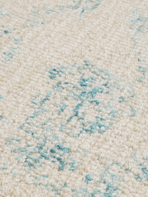 Tulip Hand-tufted Wool Persian Rug - Turquoise