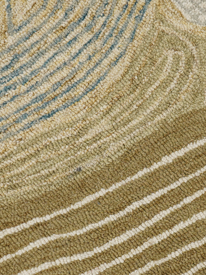Daaira Hand-tufted Wool Abstract Rug - Blue