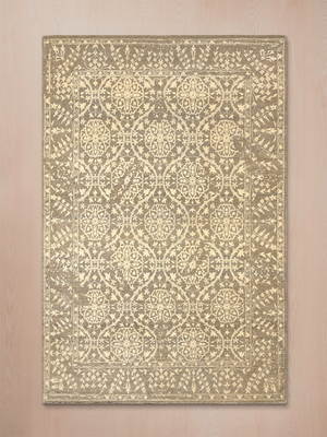Shirin Brown Hand-knotted Wool-Silk Persian Rug - Brown