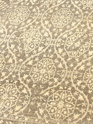 Shirin Brown Hand-knotted Wool-Silk Persian Rug - Brown