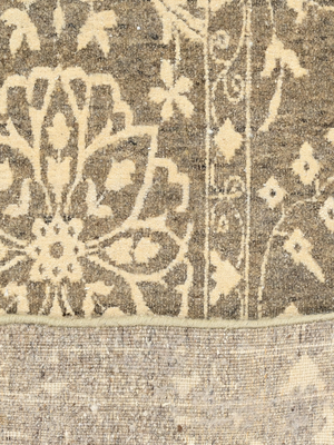 Shirin Brown Hand-knotted Wool-Silk Persian Rug - Brown