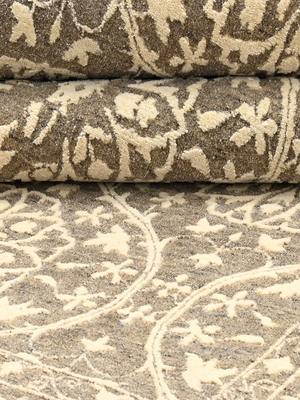 Shirin Brown Hand-knotted Wool-Silk Persian Rug - Brown