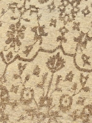 Cyra Hand-knotted Wool-Silk Persian Rug - Beige