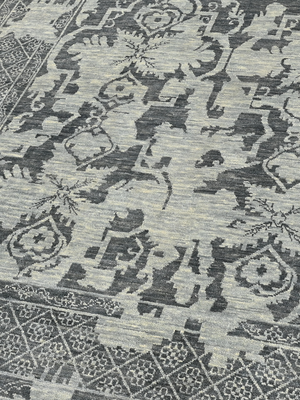 Lumira Hand-knotted Wool Persian Rug - Charcoal