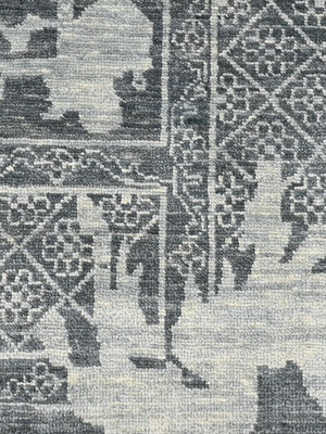 Lumira Hand-knotted Wool Persian Rug - Charcoal
