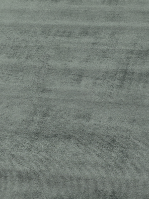 Aniera Hand-woven Scalloped Rug - Sage Grey