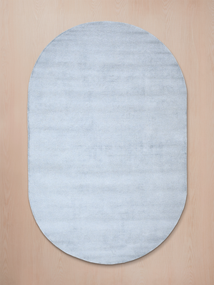 Raima Hand-woven Oval Rug - Pale Blue