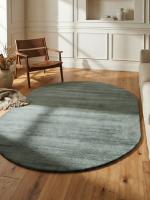 Luniva Hand-woven Oval Rug - Sage Grey