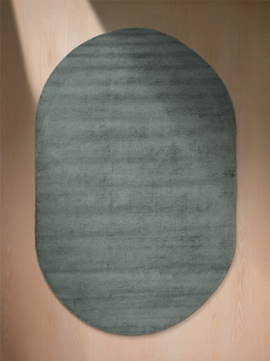 Luniva Hand-woven Oval Rug - Sage Grey