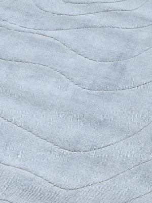 Mehira Hand-woven Organic Abstract Rug - Pale Blue