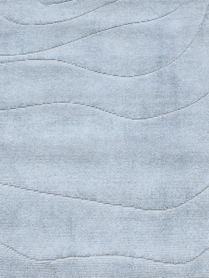 Mehira Hand-woven Organic Abstract Rug - Pale Blue
