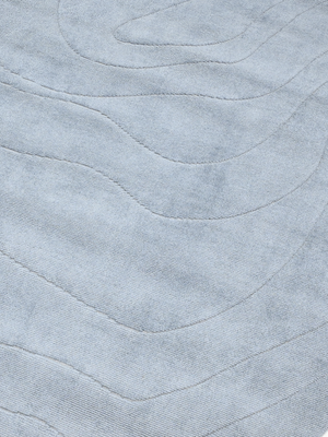Mehira Hand-woven Organic Abstract Rug - Pale Blue