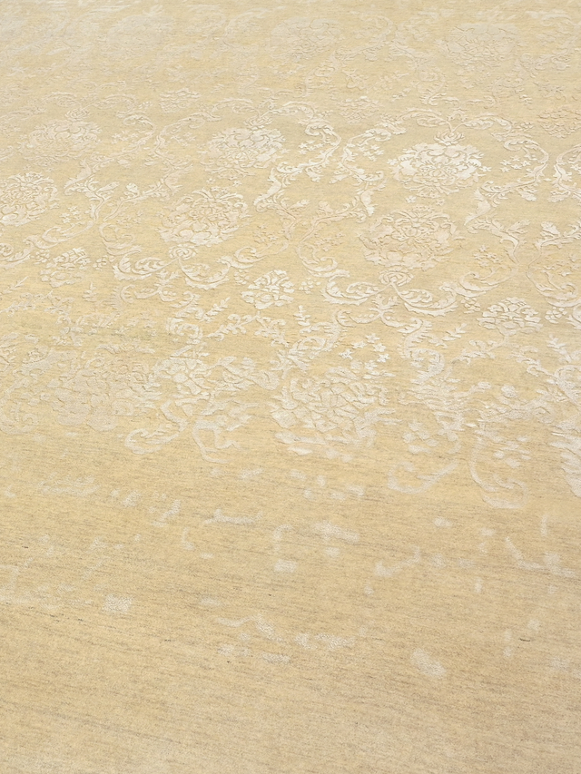 Boheme handgeknüpfter Teppich aus Wolle und Seide