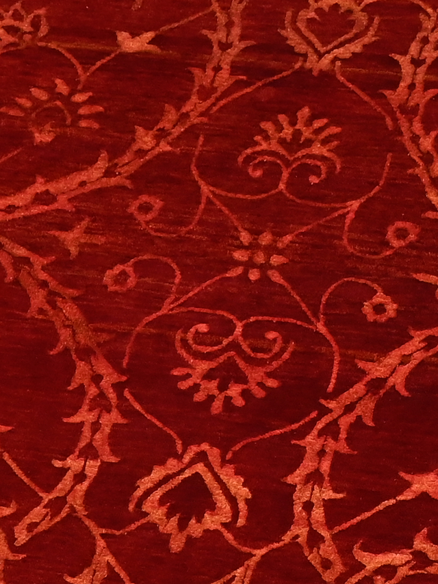 Mohair handgeknüpfter Teppich aus Wolle und Seide